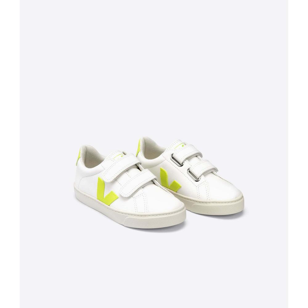 Veja ESPLAR CHROMEFREE Kids' Shoes White/Green | NZ 726GSO